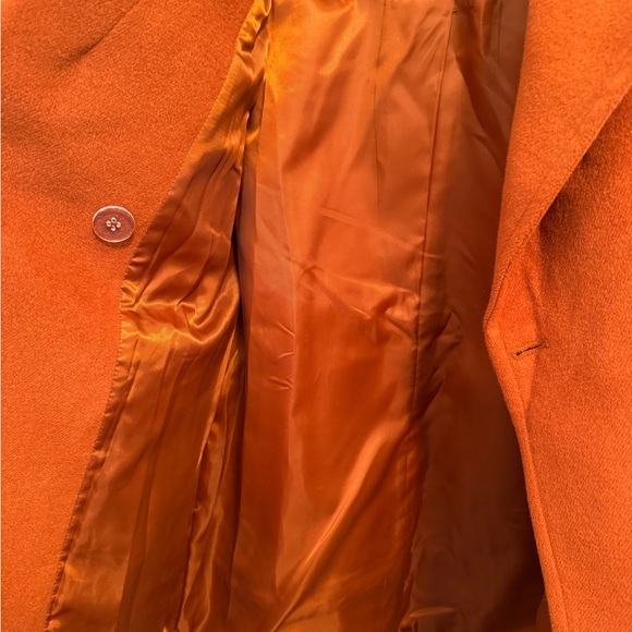 Kenneth Cole Women’s Orange Double Breast Peacoat with Notch Collar - Size XS - Picture 5 of 11